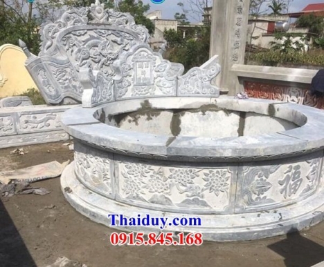 11 Nhà mồ tổ đẹp bình dương - mộ hình tròn bằng đá