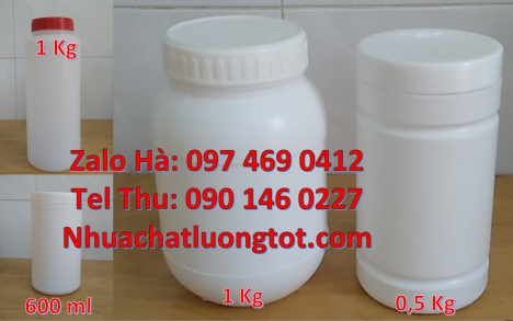 hũ 500gr đựng axit, hũ giá rẻ, hũ hdpe, Hũ nhựa 200gr đựng dung môi, hũ 1kg đựng bánh kẹo, hũ 500gr