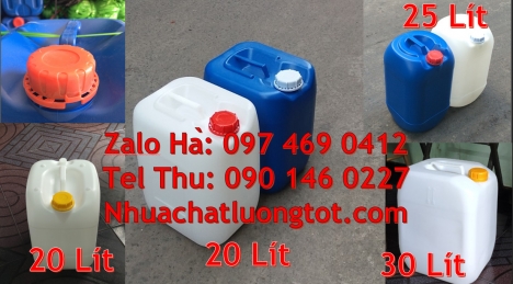 can vuông 5l, Can đựng axit, Can 20 lít đựng nước Can nhựa, Can nhựa 30 lít dẹp đựng hóa chất, can n