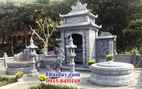 10 nhà mồ hình tròn đẹp tp hồ chí minh - mộ đá xanh nguyên khối