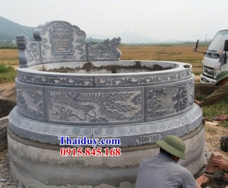 013 nhà mồ hình tròn đẹp cần thơ - lăng mộ bằng đá tự nhiên