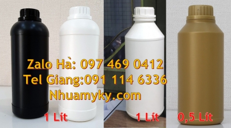 chai 100ml vuông hdpe, chai xịt phun sương 500ml chai 250ml đựng thuốc thủy sản, chai 500ml đựng