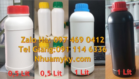 chai 100ml vuông hdpe, chai xịt phun sương 500ml chai 250ml đựng thuốc thủy sản, chai 500ml đựng