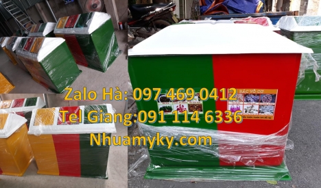 Thùng rác nhựa duy tân, thùng rác 3 ngăn, thùng rác 60 lít 120 lít, sọt rác 240l, Thùng rác 2 ngăn,