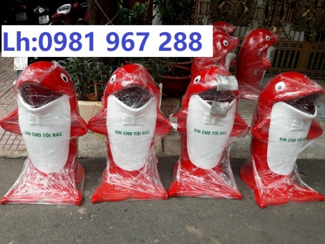 Thùng rác con thú ,thùng rác composite hình con vật