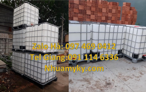 Tank IBC 1000L, thùng nhựa, thùng ibc 1000l, thùng phuy, thùng ibc dung tích lớn 1000 lít, Bồn ibc 1