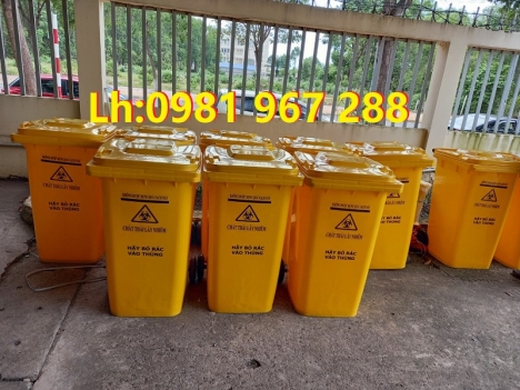 Giá thùng rác 240 lít màu vàng