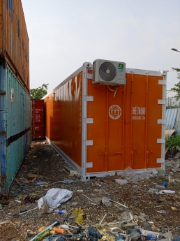 Cont văn phòng 40feet lạnh sơn mới đẹp