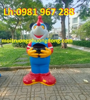 Thùng rác con thú ,thùng rác composite hình con vật
