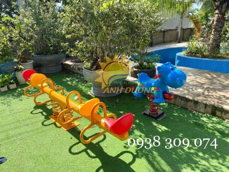 Bập bênh lò xo 2 ghế, 4 ghế nhập khẩu