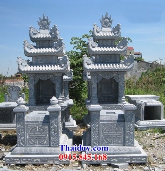 trà vinh lắp đặt lăng mộ đẹp - 18 mộ ba mái bằng đá khối