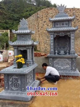 cao bằng thiết kế 09 lăng mộ đá đơn giản - mộ đá ba mái đẹp