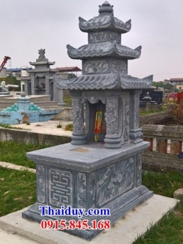 trà vinh lắp đặt lăng mộ đẹp - 18 mộ ba mái bằng đá khối
