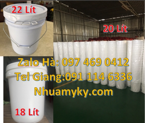 Thùng nhựa 5 lít, xô nhựa 22 lít, Xô nhựa 22 lít đựng phân bón, Vỏ thùng sơn 10 lít Thùng nhựa