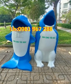 Thùng rác con thú ,thùng rác composite hình con vật