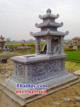 cao bằng thiết kế 09 lăng mộ đá đơn giản - mộ đá ba mái đẹp