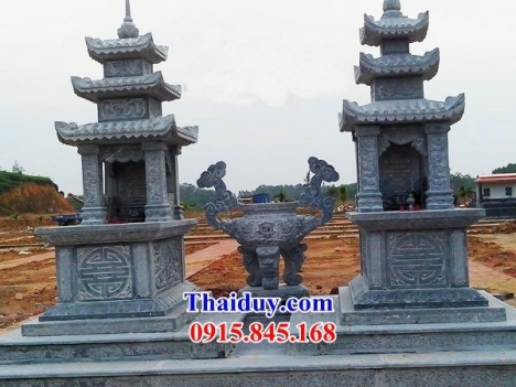 trà vinh lắp đặt lăng mộ đẹp - 18 mộ ba mái bằng đá khối