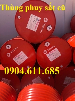 Thùng phuy sắt nắp nhỏ làm bè, thùng phuy sắt cũ làm bàn ghế