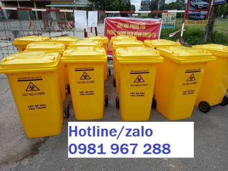 Giá thùng rác 240 lít màu vàng