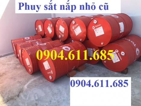 Thùng phuy sắt nắp nhỏ làm bè, thùng phuy sắt cũ làm bàn ghế