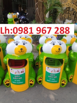 Thùng rác con thú ,thùng rác composite hình con vật