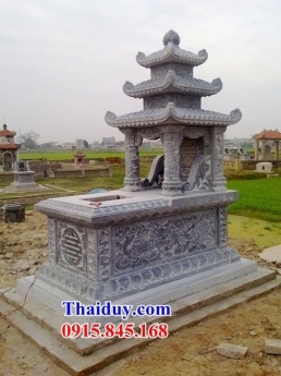 trà vinh lắp đặt lăng mộ đẹp - 18 mộ ba mái bằng đá khối