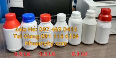 chai 100ml vuông hdpe, chai xịt phun sương 500ml chai 250ml đựng thuốc thủy sản, chai 500ml đựng