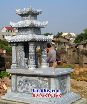 trà vinh lắp đặt lăng mộ đẹp - 18 mộ ba mái bằng đá khối