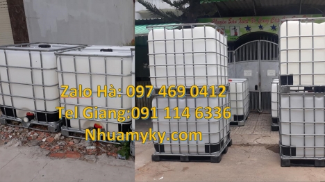 Tank IBC 1000L, thùng nhựa, thùng ibc 1000l, thùng phuy, thùng ibc dung tích lớn 1000 lít, Bồn ibc 1