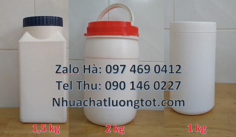 Nơi bán hũ 2kg hdpe, Hũ tròn 0.8l, Hũ đựng thực phẩm Hủ nhựa 1kg garenty đựng thuốc thú ý, Hủ nhựa