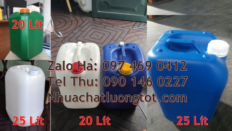 can 20l giá rẻ, can 25l giá rẻ, Can hdpe 20l vuông Can vuông 25l đựng phân bón, can 25l trắng, Can