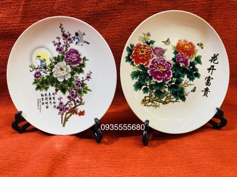Giao lưu đôi đĩa sứ giang tây hàng décor