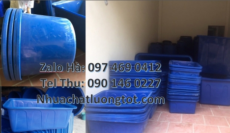Thùng chữ nhật 2000 lít, thùng nhựa vuông 750 lít Thùng nhựa vuông, Thùng tròn 1000l, Thùng
