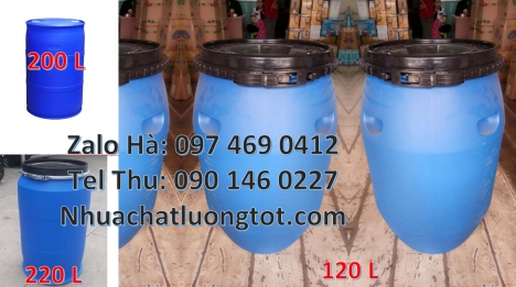 Thùng phi đai sắt 150 lít, thùng phi 50 lít, Thùng phi 50l đựng axit, Thùng phuy nhựa 200 lít Giá bá