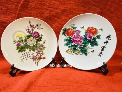 Giao lưu đôi đĩa sứ giang tây hàng décor