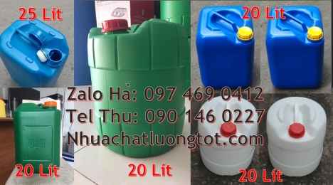 can 20l giá rẻ, can 25l giá rẻ, Can hdpe 20l vuông Can vuông 25l đựng phân bón, can 25l trắng, Can