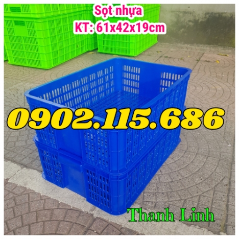 Sọt nhựa rỗng HS009, thùng nhựa rỗng, sọt nhựa đựng linh kiện, sọt nhựa HS009, sọt nhựa siêu thị,  s