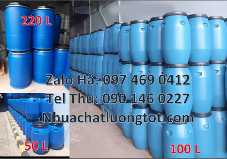 Thùng phi đai sắt 150 lít, thùng phi 50 lít, Thùng phi 50l đựng axit, Thùng phuy nhựa 200 lít Giá bá