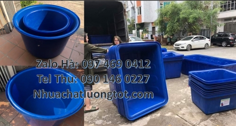 Thùng chữ nhật 2000 lít, thùng nhựa vuông 750 lít Thùng nhựa vuông, Thùng tròn 1000l, Thùng