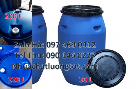 Thùng phi đai sắt 150 lít, thùng phi 50 lít, Thùng phi 50l đựng axit, Thùng phuy nhựa 200 lít Giá bá
