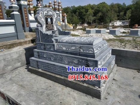 38 sơn la mộ đá đơn giản đẹp - bia mộ đá không mái