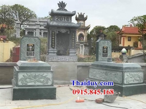 281 Mộ đá tam cấp điện biên - bia mộ không mái đơn giản