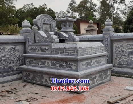 38 sơn la mộ đá đơn giản đẹp - bia mộ đá không mái