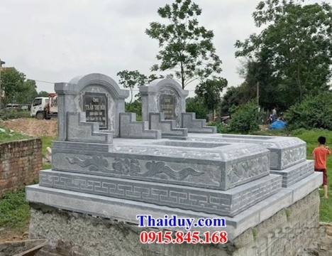38 sơn la mộ đá đơn giản đẹp - bia mộ đá không mái