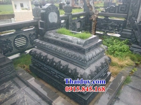 38 sơn la mộ đá đơn giản đẹp - bia mộ đá không mái