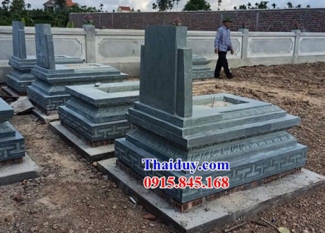 281 Mộ đá tam cấp điện biên - bia mộ không mái đơn giản