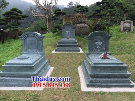 281 Mộ đá tam cấp điện biên - bia mộ không mái đơn giản