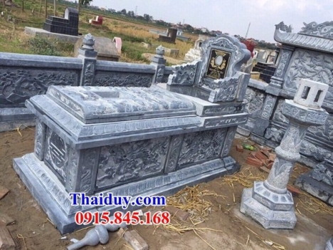 38 sơn la mộ đá đơn giản đẹp - bia mộ đá không mái