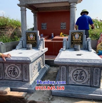 38 sơn la mộ đá đơn giản đẹp - bia mộ đá không mái