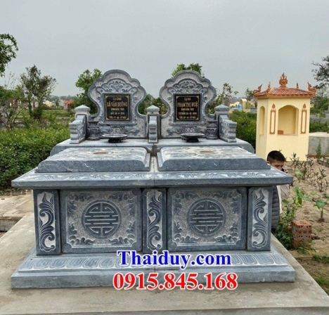 38 sơn la mộ đá đơn giản đẹp - bia mộ đá không mái